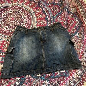 St. John's Bay Denim Skort - Blue